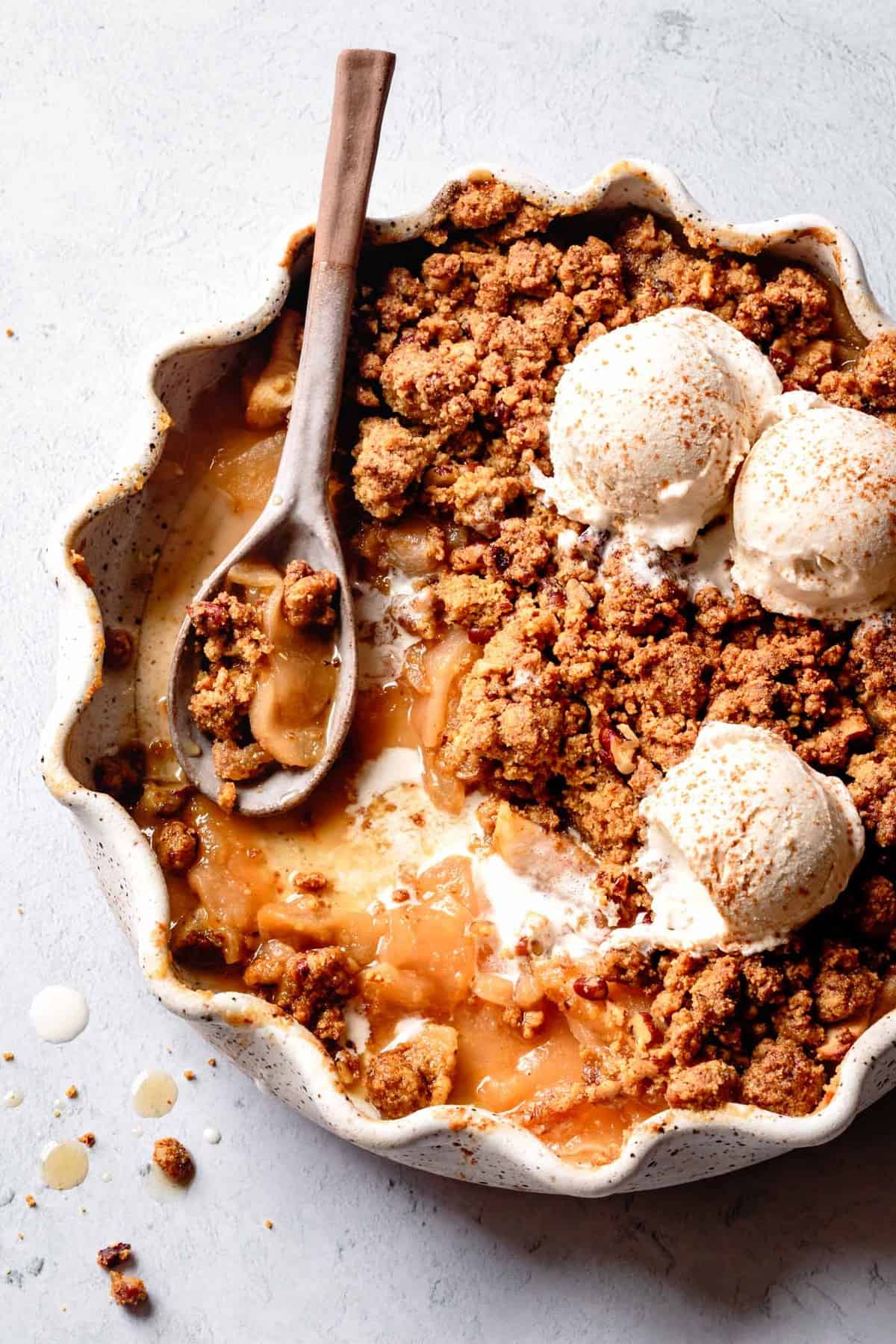 Healthy Maple Apple Crisp - Celebrating Sweets