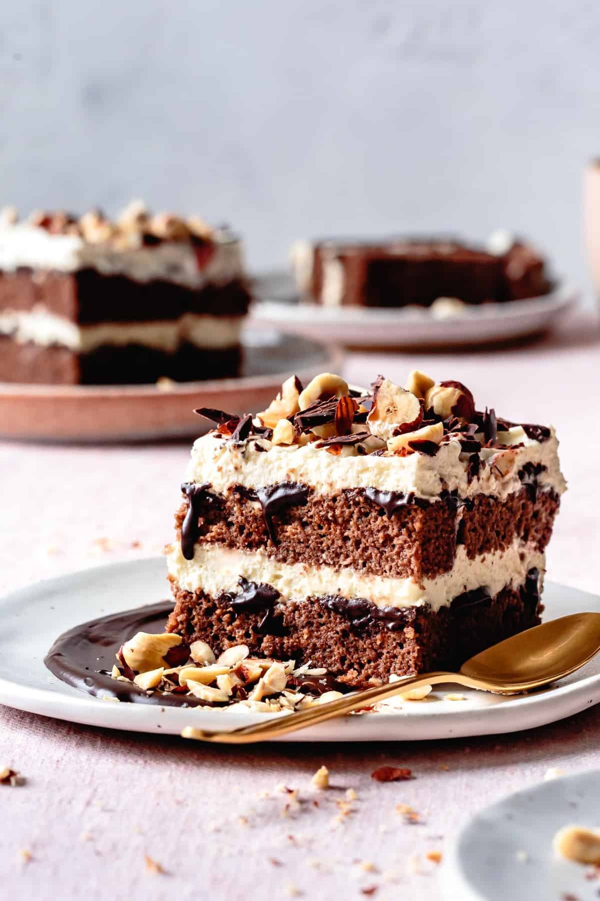 German Chocolate Hazelnut Cake - Ester kocht