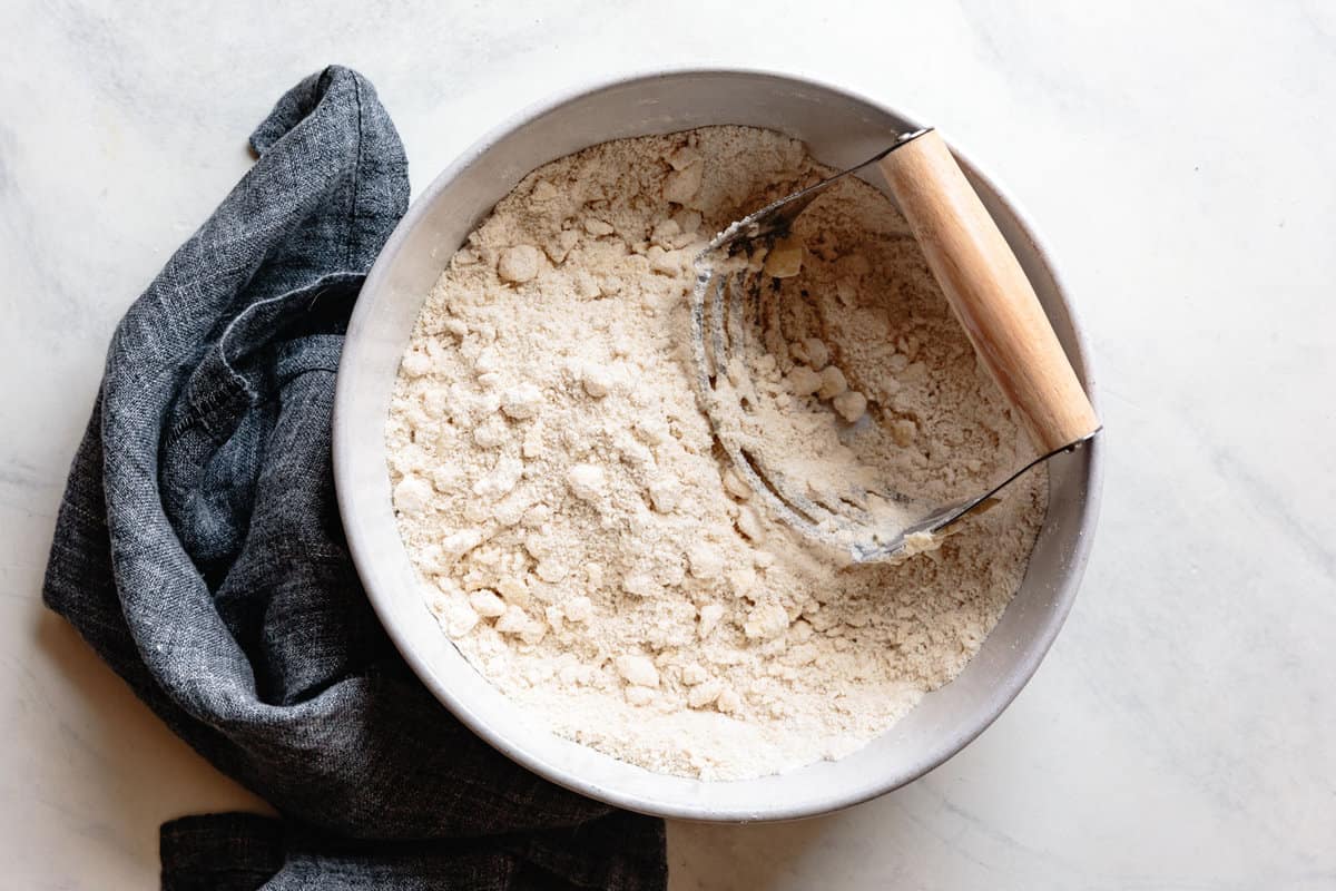 butter cut into flour