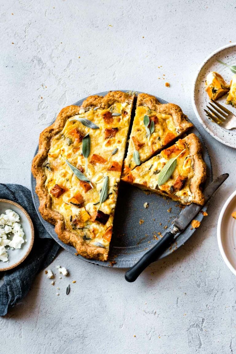 Roasted Butternut Squash Quiche with Sage & Goat Cheese • The Bojon Gourmet
