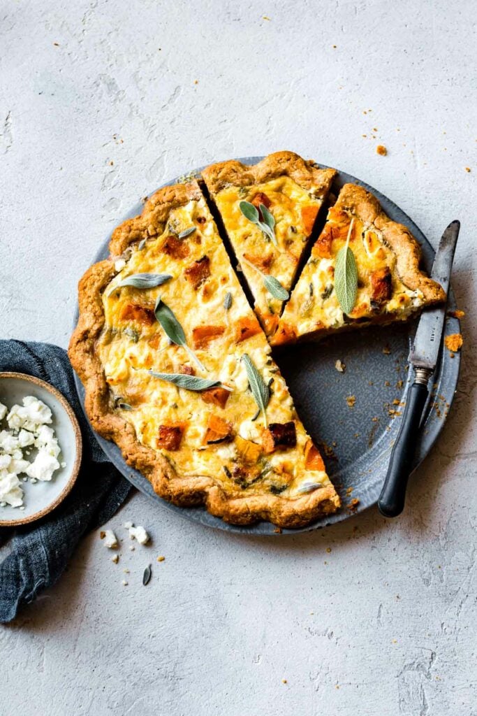 Roasted Butternut Squash Quiche with Sage & Goat Cheese • The Bojon Gourmet