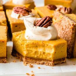 Creamy Vegan Pumpkin Pie Bars + GF Crust • The Bojon Gourmet
