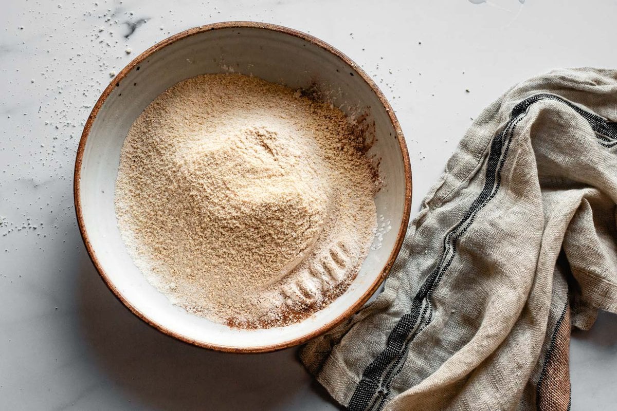 flours have been sifted in a bowl