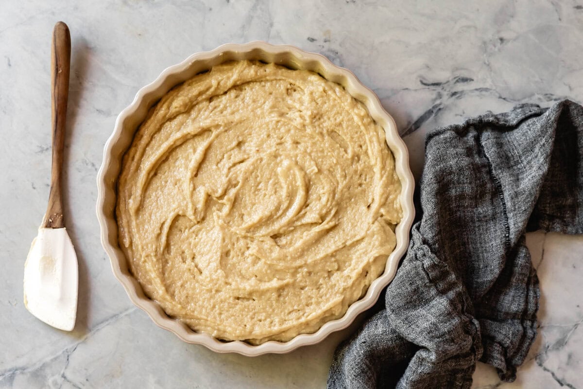 batter swirled in the pan